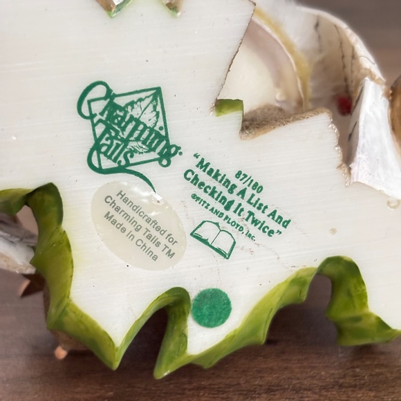 CHARMING TAILS Fitz & Floyd  MAKING A LIST & CHECKING IT TWICE  Figurine 87/180 - Picture 12 of 12